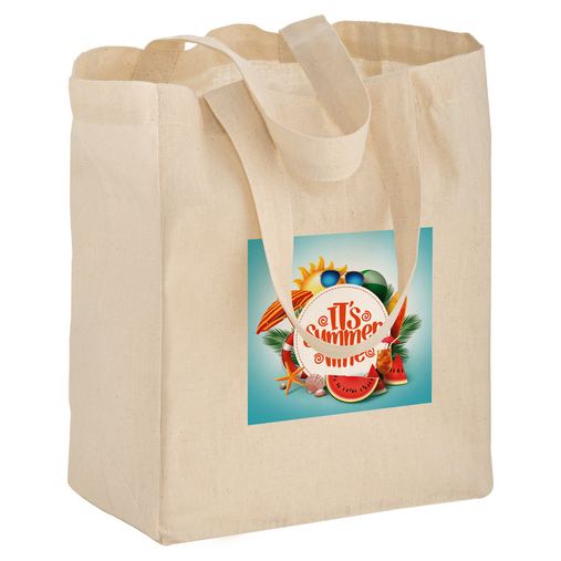 Custom Printed Cotton Canvas Tote Bag (8"x4"x10") - Color Evolution - CN8410-CE